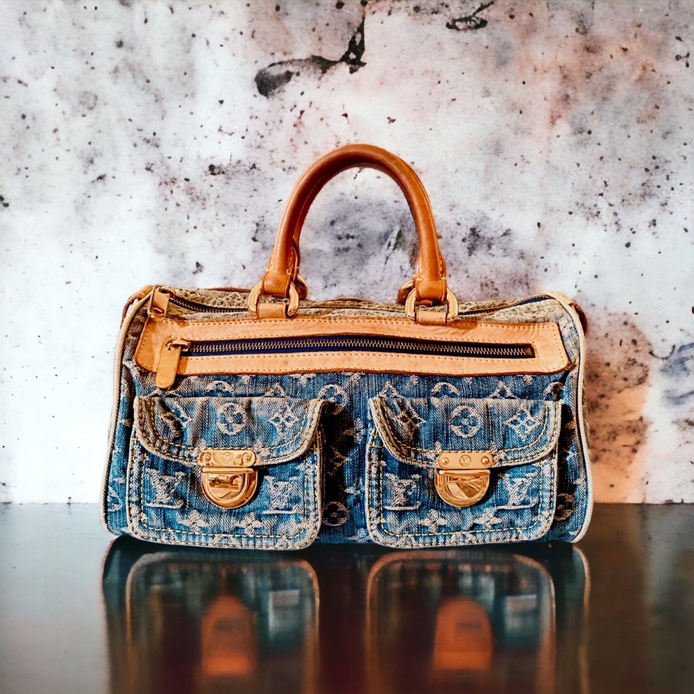 Authentic Vintage Louis Vuitton Denim Speedy